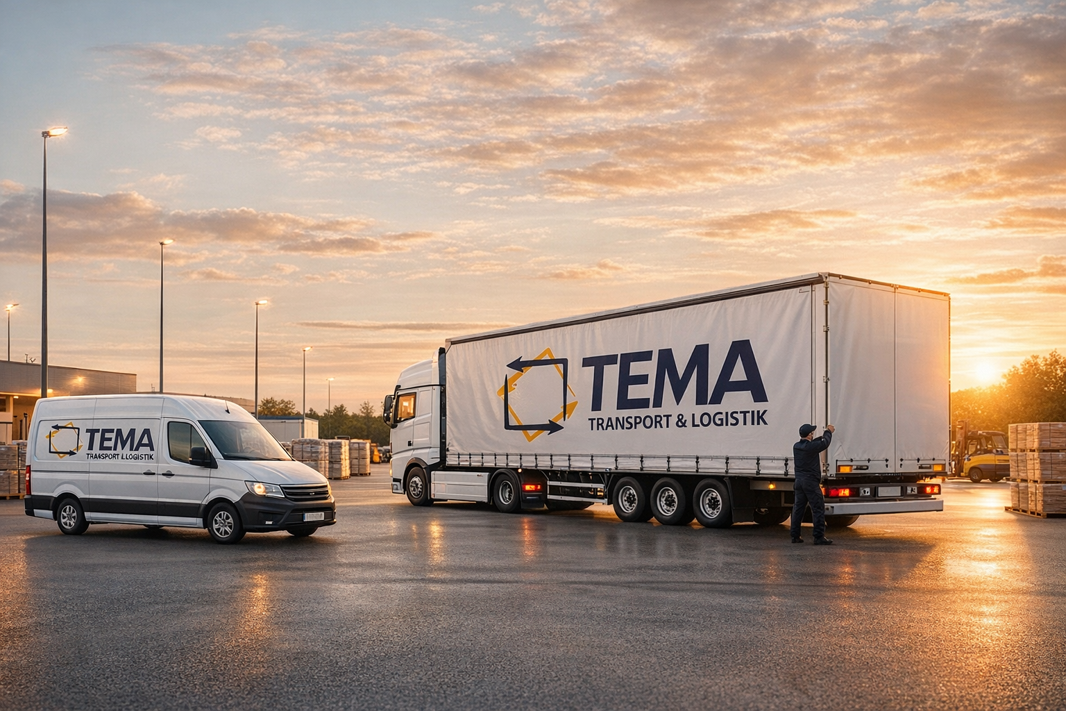 Sattelzug von TEMA auf dem Autohof